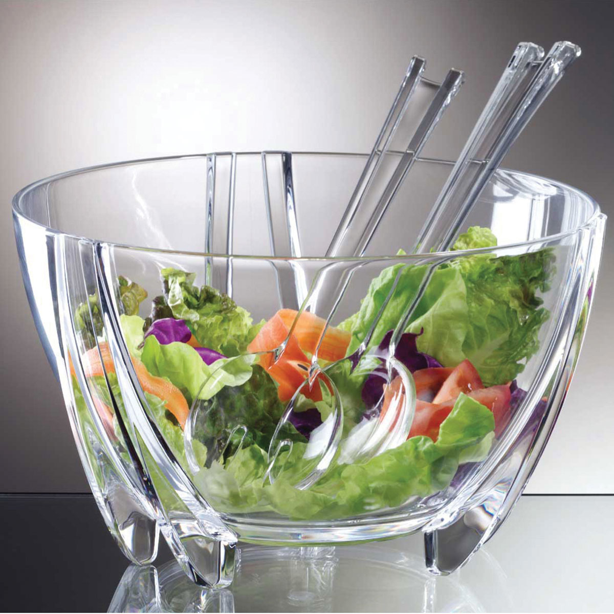 Prodyne AB-3 Salad On Ice Acrylic Salad Bowl and Servers 