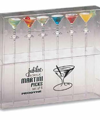 Jubilee™ Acrylic Martini Pics in packaging