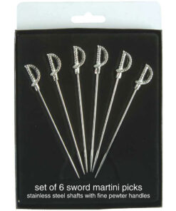 Miniture swords stainless steel martini picks