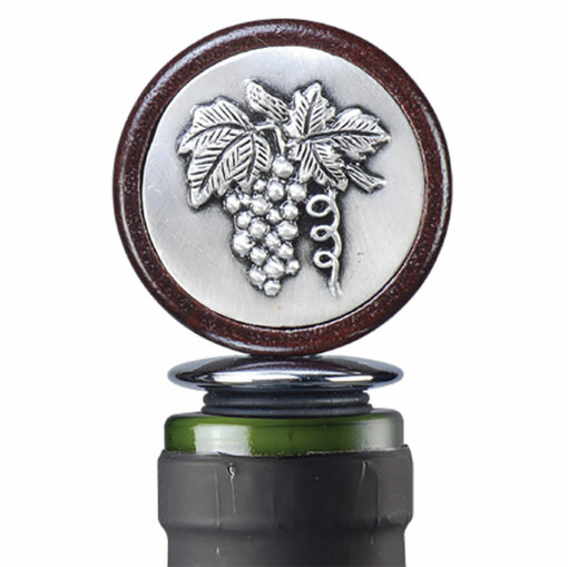 Grape medallion wine bottle stopper