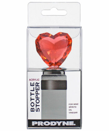 Love of Wine red heart bottle stopper in packaging