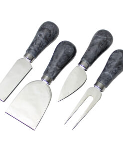 FROMA black marble polished handled cheese knives