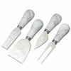 FROMA white marble polished handled cheese knife set