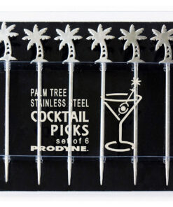 Palm tree stainless steel cocktail picks