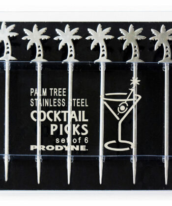 Palm tree stainless steel cocktail picks