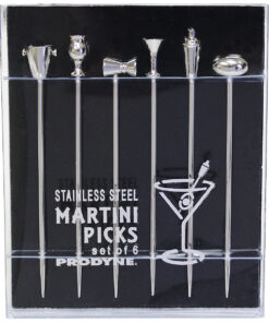 LEGACY STAINLESS STEEL MARTINI PICKS in packaging