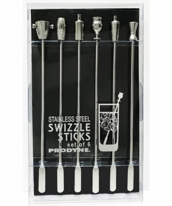 Legacy Stainless Steel Swizzle Sticks in packaging