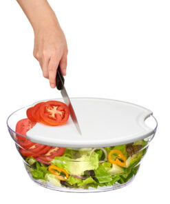 Top Chop prodyne salad bowl with cutting board top
