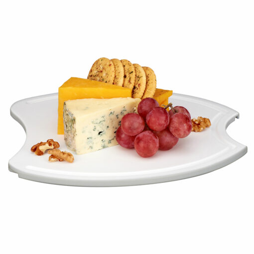top chop cutting board lid with cheese spread