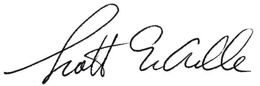 President of Prodyne, Scott McArdle's signature
