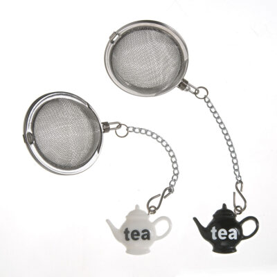 White & Black Teapots Tea Strainers/Infusers
