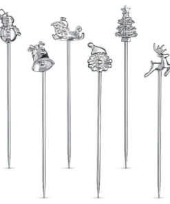 Holiday Stainless Steel Cocktail Picks