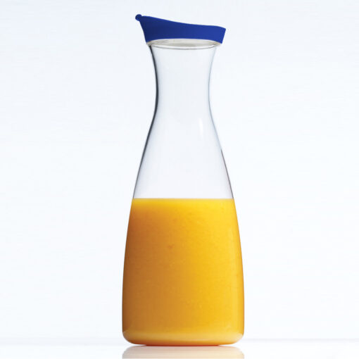 Acrylic Juice Jar, 36 oz with Blue Lid