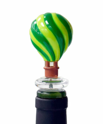 Hot Air Balloon Bottle Stopper - Green