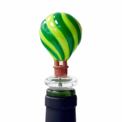 Hot Air Balloon Bottle Stopper - Green