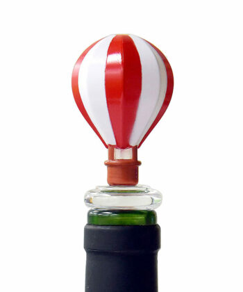 Hot Air Balloon Bottle Stopper - Red